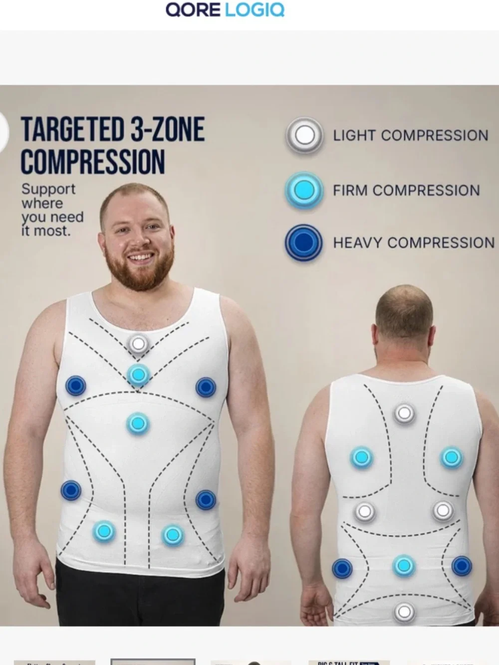 Men's White Compression Tank Top